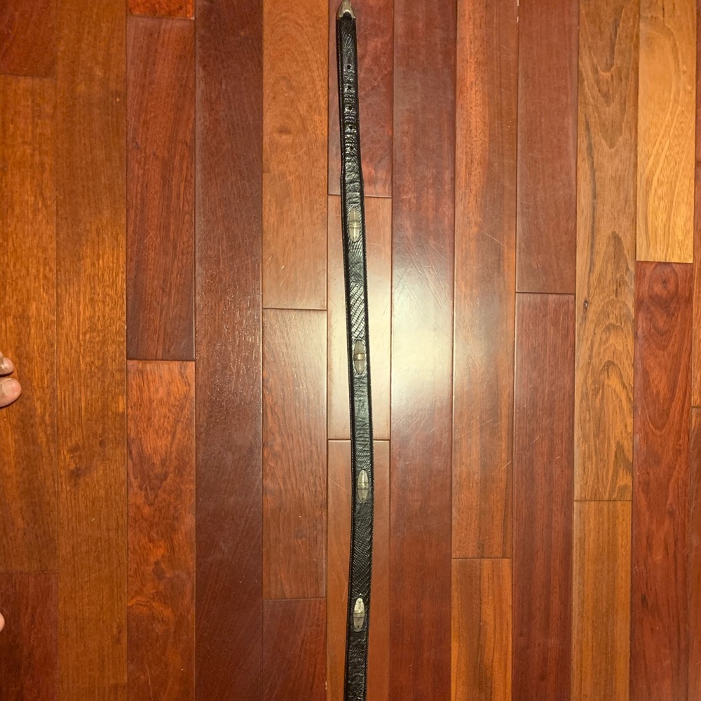 Belt, leather, used, black, size 35